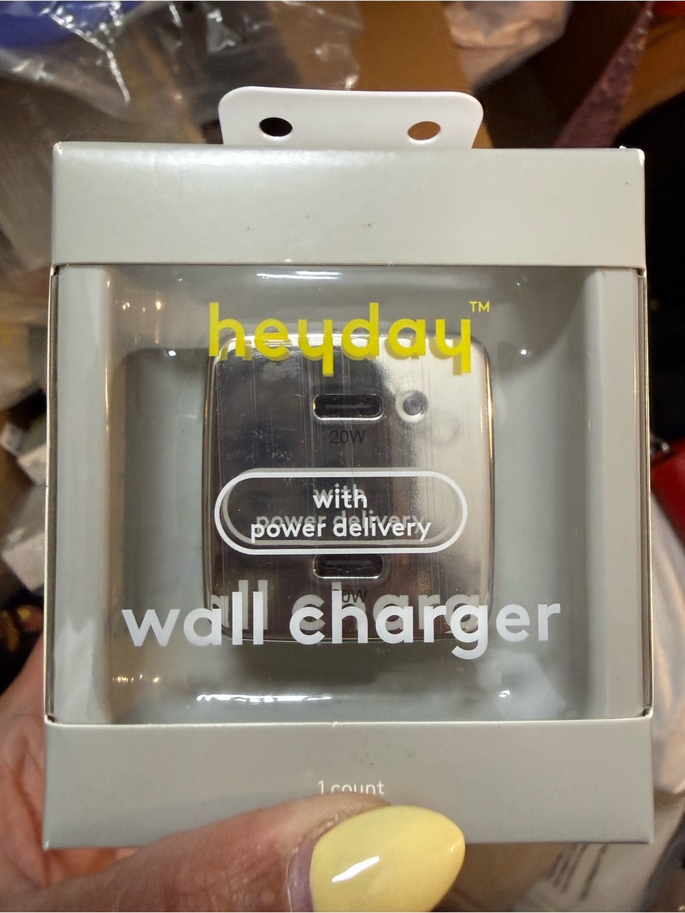 heyday Silver USB-C Wall Charger with Power Delivery